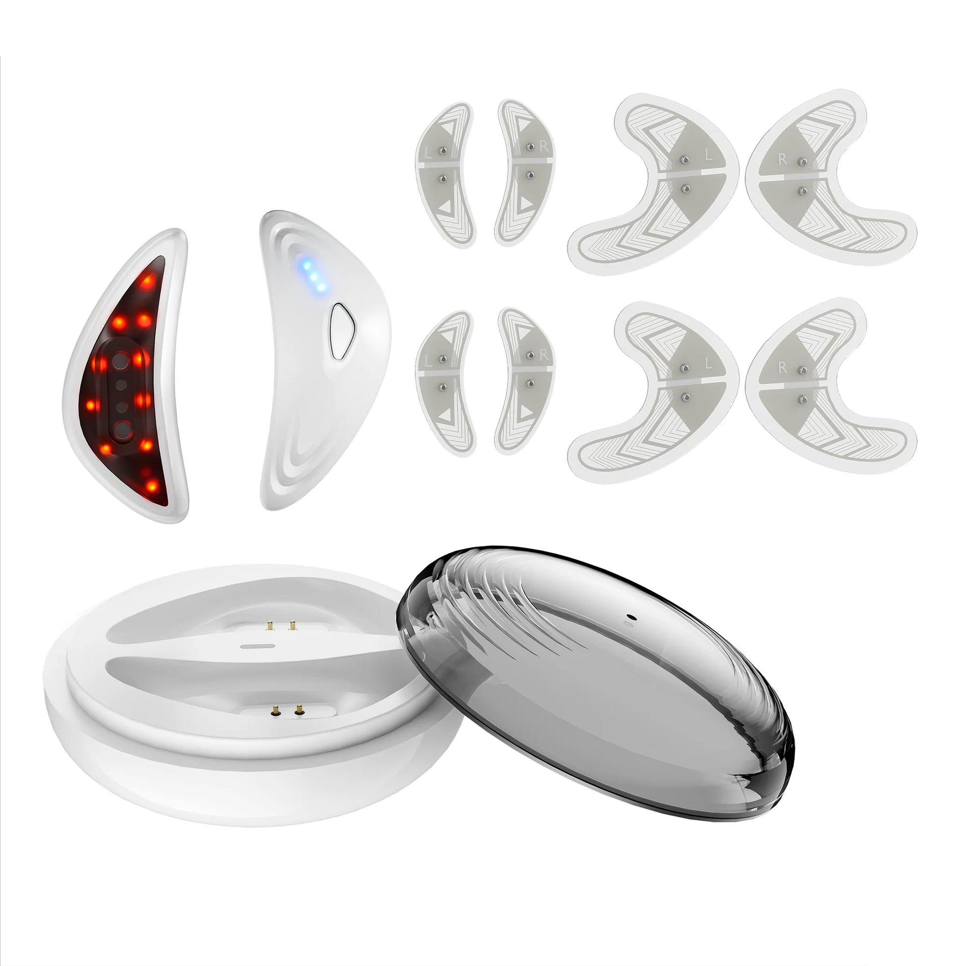 EMS Redlight Eye Massage Eyes Beauty Device with under Eye Patches Portable Eye Rejuvenation Pads Reduce Bags & Dark Circles
